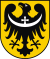 herb województwa dolnośląskiego czarny orzeł na żółtym tle